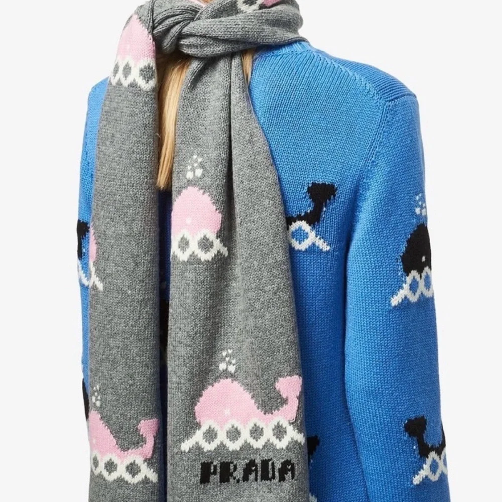 Prada cashmere and wool Gray Scarf